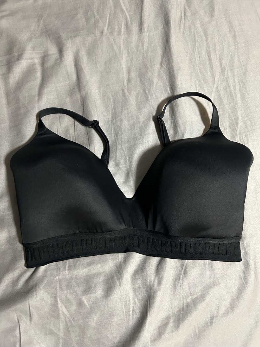 PINK Victoria's Secret Black Wire-free Bra  Size 36DD